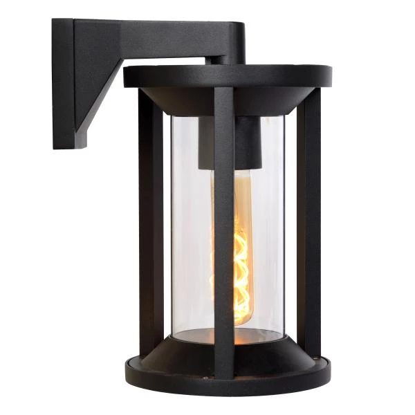 Lucide CADIX - Wall light Indoor/Outdoor - 1xE27 - IP65 - Black - detail 1